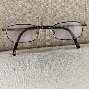 Vintage RL Ralph Lauren Ladies Glasses Frame Metal Eye Wear Eyeglass Made Italy